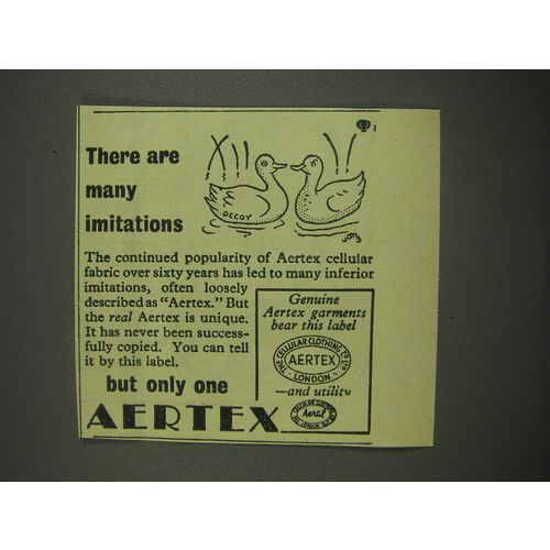 1949 Aertex Cellular Fabric Ad - many imitations