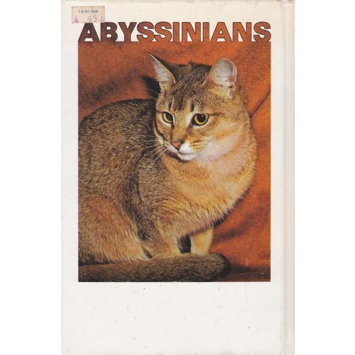 Abyssinians by Ruth Zimmermann ( T.F.H. Publications | 1980 | Hardcover )