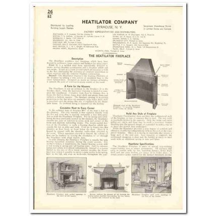 Heatilator Company 1935 vintage heating catalog fireplace grilles