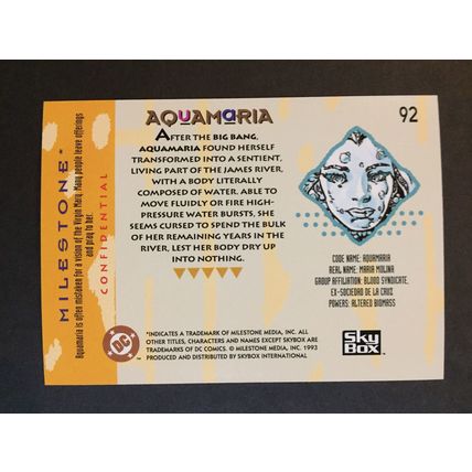 Milestone: The Dakota Universe trading card #92 (Aquamaria)