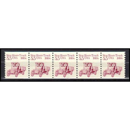 2125 5.5c Star Route Truck Very Fine MNH Dry Gum PNC 1/5 X0382