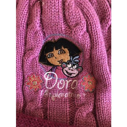 Vintage Beanie Hat Dora the Explorer Pink Childs One Size VGC