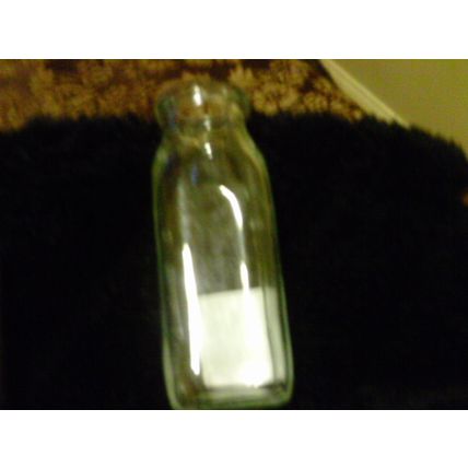 Antique glass clear cream bottle no markings no cap