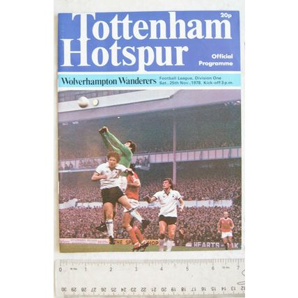 1978 programme Tottenham Hotspur v. Wolverhampton Wanderers