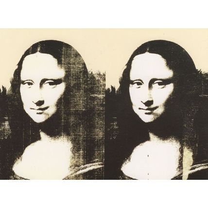Andy Warhol Mona Lisa Painting Postcard