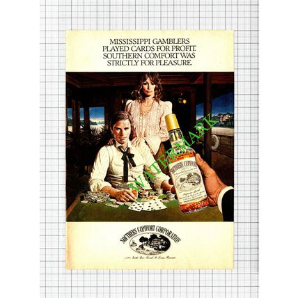 Southern Comfort Mississippi Gamblers Advert - 1984 Cutting