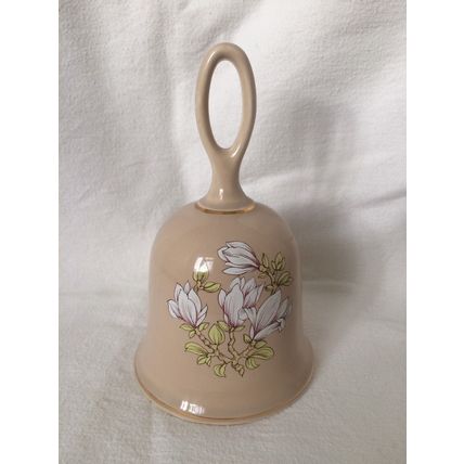 Vintage Sadler Bell With Magnolia Decoration Collectable Ornament