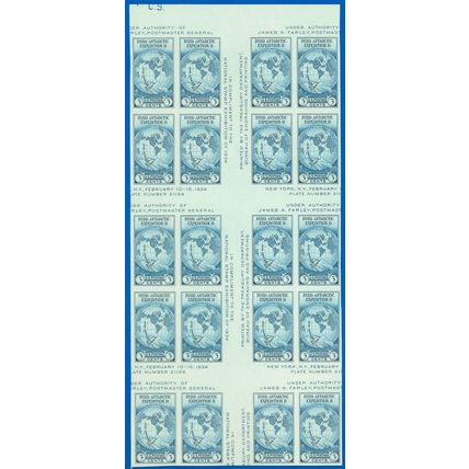 NAT'L BYRD ISSUES Scott #768a MULTIPLE BLOCKS, GUTTERS BETWEEN, SCV $318.20+ (SK