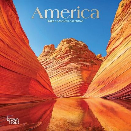 2023 America 7x7 16-Month Mini Wall Calendar