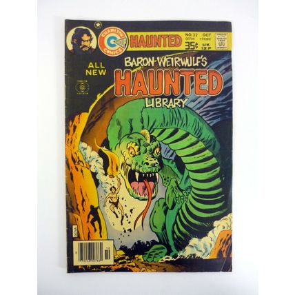 Baron Weirwulf's Haunted Library #32 Charlton Comics Horror Snake Cover FN+ 1977