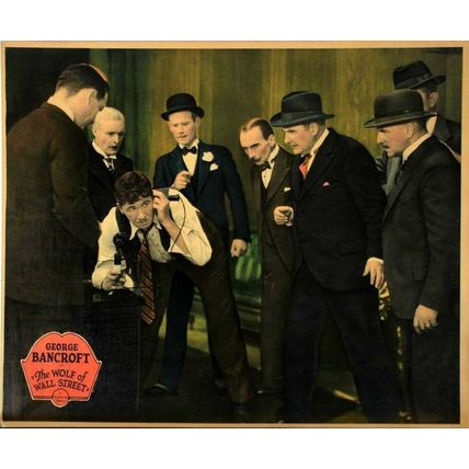 WOLF OF WALL STREET 1929 George Bancroft Telephone JUMBO LOBBY CARD #6