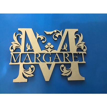 Personalised Laser Cut Decorative Wooden Split Monogram Craft Wedding Letters