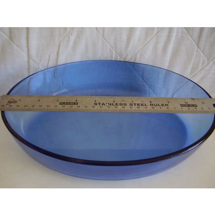 Pyrex Glass Oven to Table Blue Oval Baking Casserole Gratin Dish