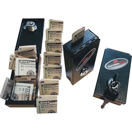 Gamble lock Box leave keys home slip casino cash wins in slot to go home with $$