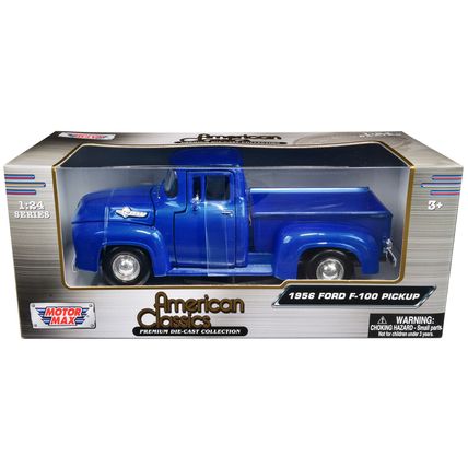 1956 Ford F-100 Pickup Truck Blue Metallic "American Classics" Series 1/24 Di...