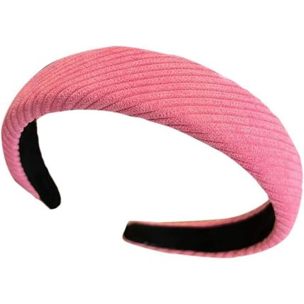 4 pieces fluffy makeup headband, thick hairband, for women, padded hair accessor
