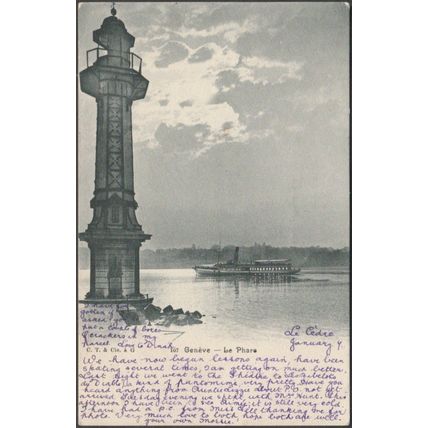 Le Phare, Genève, 1904 - Clement Tournier CPA