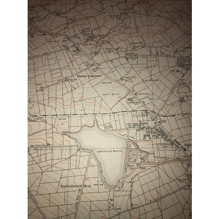 OS map 1:10000 Yorks, Sheet SE 20 NW 1985. Denby Dale, Ingbirchworth