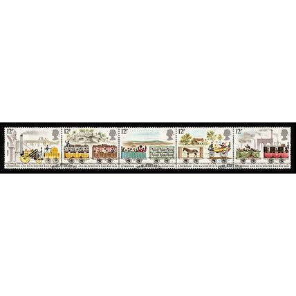 Great Britain 1980 Liverpool Manchester Railroad 5 x 12p Used Stamp Train