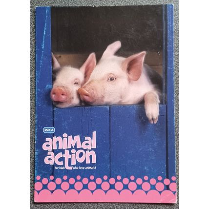 Postcard Advertising RSPCA Animal Action Pigs Unposted