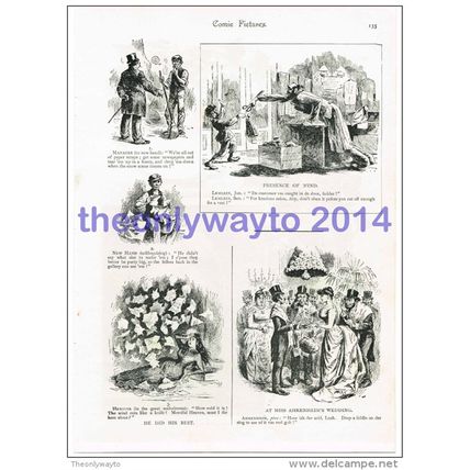 Miss Ahrenheim's Wedding, Presence of Mind & Comedy Cartoons, Book Illustration