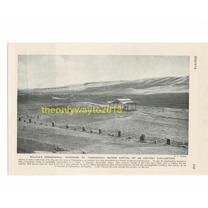 Tiahuanaco, Henge Nr La Paz, Bolivia, Book Illustration (Print), c1920