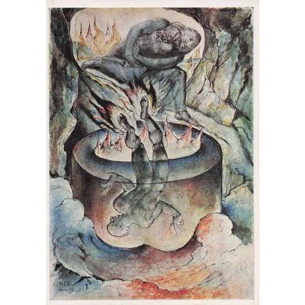 William Blake The Simoniac Pope Tate Gallery Painting Postcard