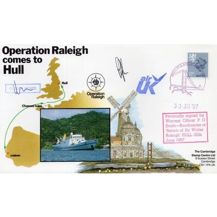 PG Smith Sir Walter Raleigh Bandmaster Operation Comes To Hull Hand Signed FDC