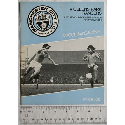 1975 programme Manchester City v. Queens Park Rangers