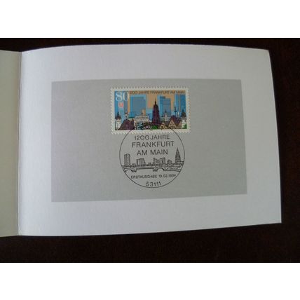 1994 Germany 1200th Anniversary Frankfurt-am-Main FDI card SG2558 Postdienst