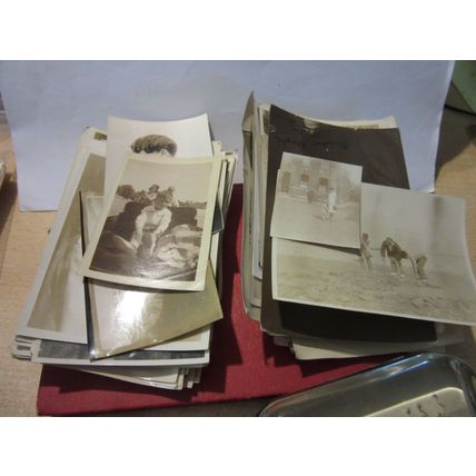 2 bundles of mostle holiday snaps vintage photographs about 360 grams weight =