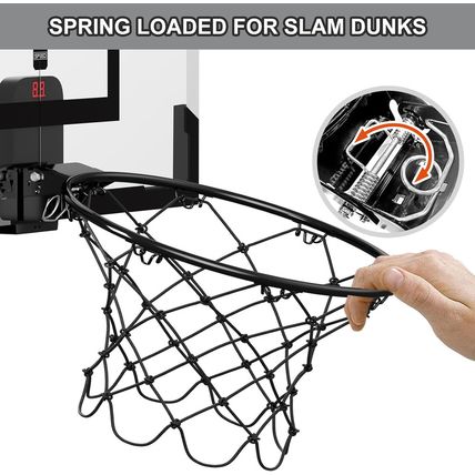 24" X 16" Large Basketball Hoop Indoor for Adults, over the Door Basketball Hoop