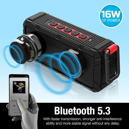 Pro Portable Magnetic Bluetooth Golf Speaker Wireless Waterproof Ipx6/Shockproof