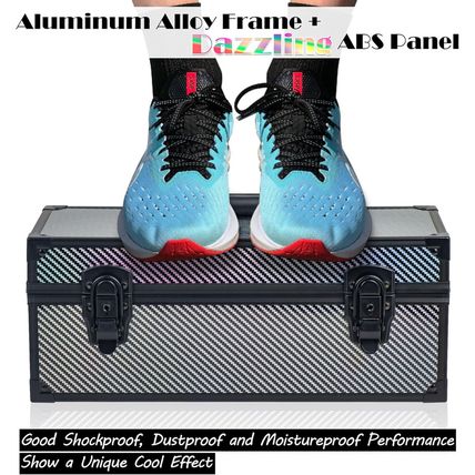 Trading Card Storage Box, Aluminum Alloy Graded Card Storage Box with 3 Dividers