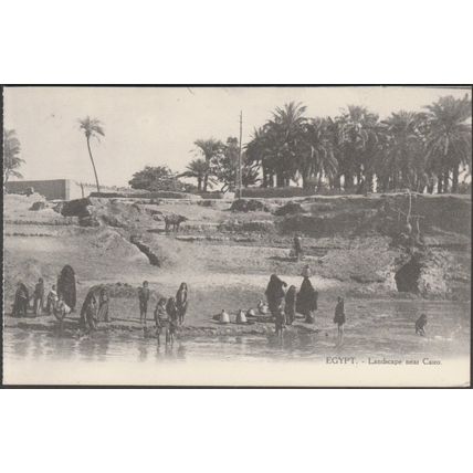 Landscape near Cairo, Egypt, c.1910 - Postcard LC392
