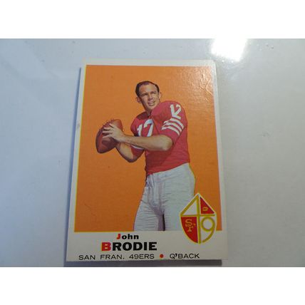1969 Topps Football Card # 249 John Brodie Very Good (3) San Francisco 49ers
