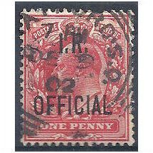 1902 O21 1d Scarlet Inland Revenue Official Fine Used. .