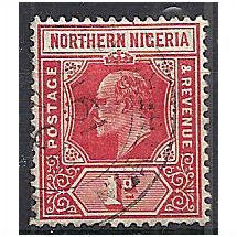 Northern Nigeria 1910 SG29 1d Carmine Fine Used ..