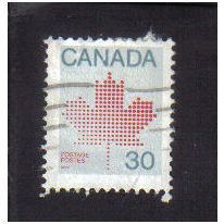 1981 canada maple leaf emblem 30c f/u sg1032