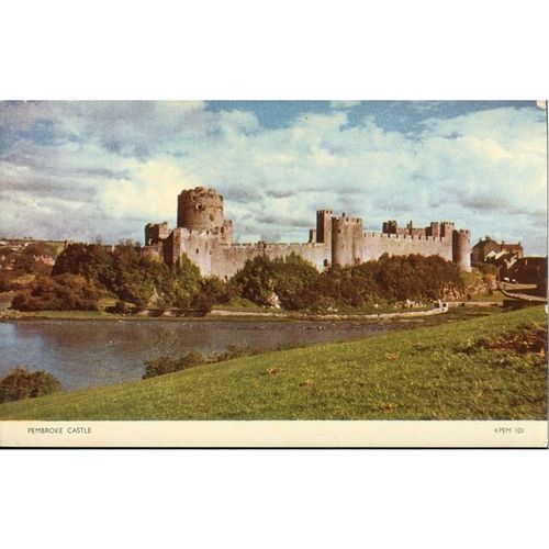 Vintage GB Postcard - Pembroke Castle - Pembrokeshire, Wales - KPEM 101