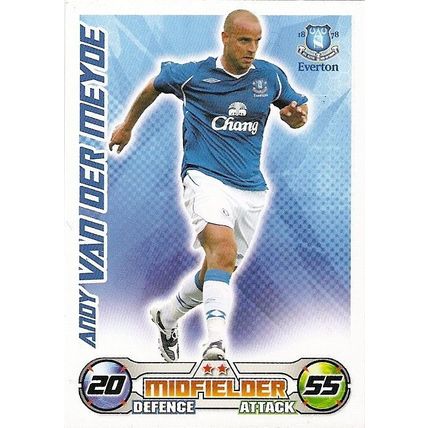 Topps Match Attax 2008/09 Cards: Everton - Midfielder, Van der Meyde