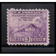 752 3c Washington's Hdqs Fine MNH Z1636