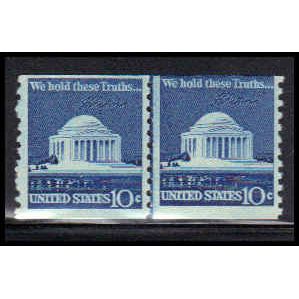 1520 10c Jefferson Memorial Average MNH CLP QA0139