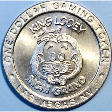 MGM Grand. $1 Casino Token. Las Vegas, NV. King Looey. R97.