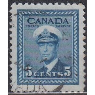 CANADA, 1942-43 5c George VI, SG 381 (Scott #255), used
