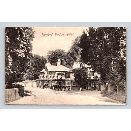 Burford Bridge Hotel, Sussex Postcard