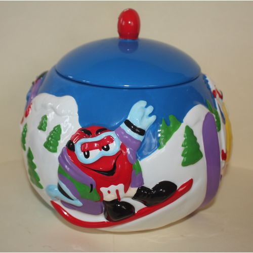 2003 Galerie M&Ms Winter Themed Candy or Cookie Jar