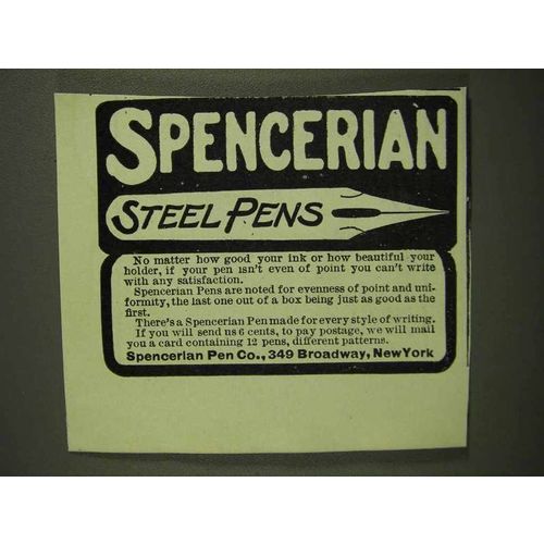 1907 Spencerian Steel Pens Ad
