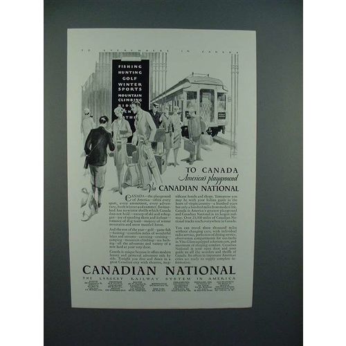 1929 Canadian National Railway System Ad - Playground