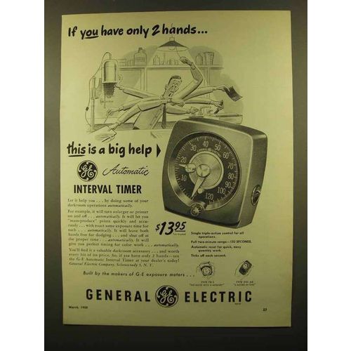 1950 General Electric Automatic Interval Timer Ad